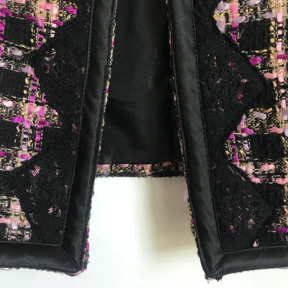 LOW PRICE!! Pink and black tweed cropped jacket - Picture 5 of 5